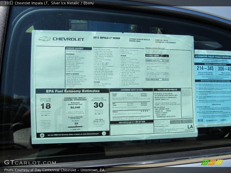 Silver Ice Metallic / Ebony 2012 Chevrolet Impala LT