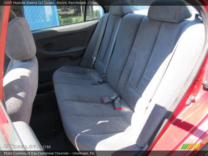 Electric Red Metallic / Gray 2005 Hyundai Elantra GLS Sedan