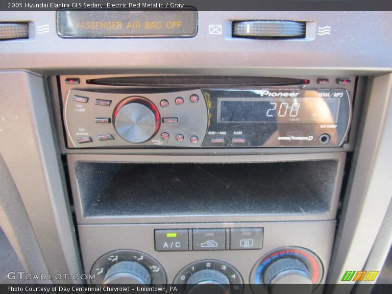 Electric Red Metallic / Gray 2005 Hyundai Elantra GLS Sedan