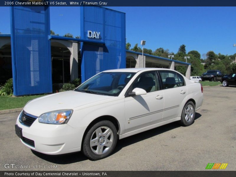 White / Titanium Gray 2006 Chevrolet Malibu LT V6 Sedan