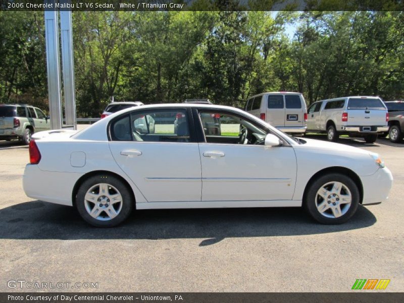 White / Titanium Gray 2006 Chevrolet Malibu LT V6 Sedan