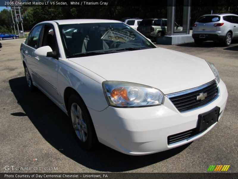 White / Titanium Gray 2006 Chevrolet Malibu LT V6 Sedan