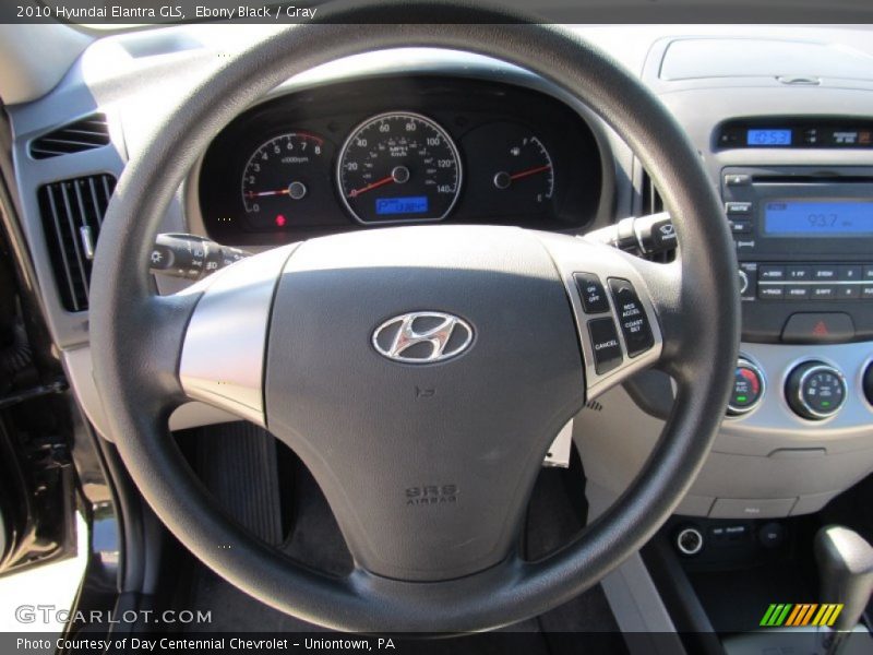 Ebony Black / Gray 2010 Hyundai Elantra GLS