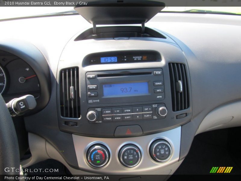 Ebony Black / Gray 2010 Hyundai Elantra GLS