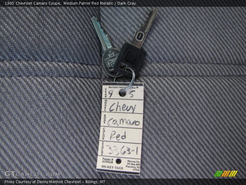 Keys of 1995 Camaro Coupe