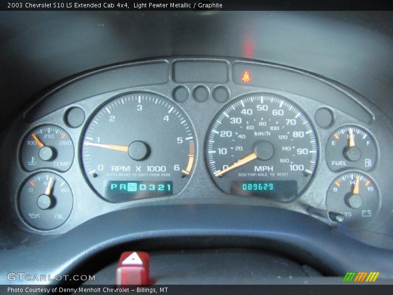  2003 S10 LS Extended Cab 4x4 LS Extended Cab 4x4 Gauges