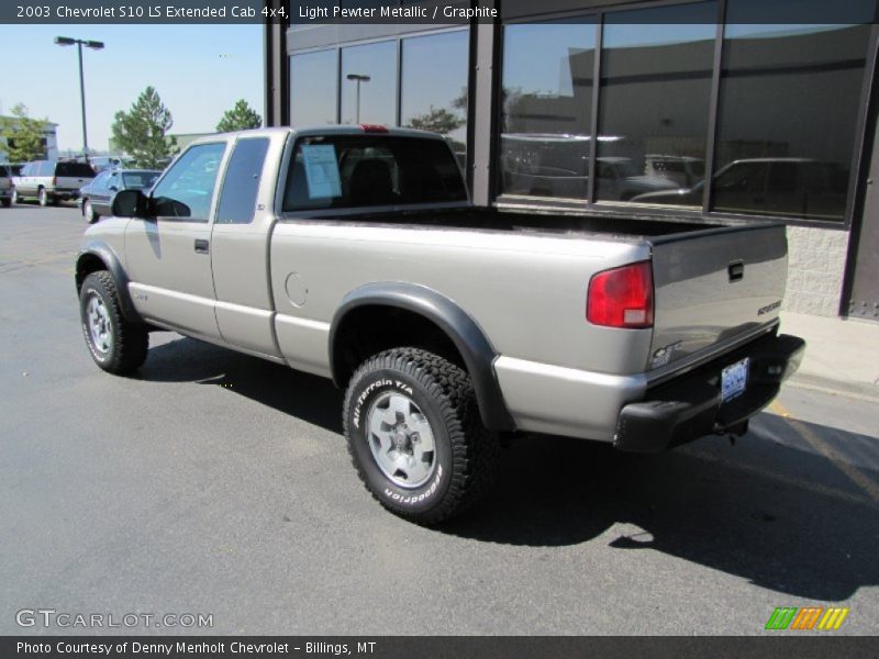 Light Pewter Metallic / Graphite 2003 Chevrolet S10 LS Extended Cab 4x4