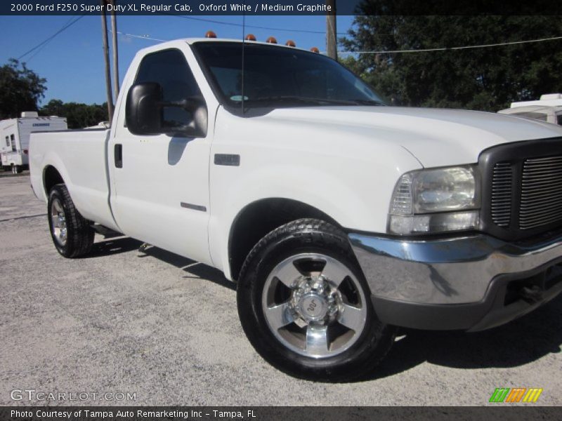 Oxford White / Medium Graphite 2000 Ford F250 Super Duty XL Regular Cab