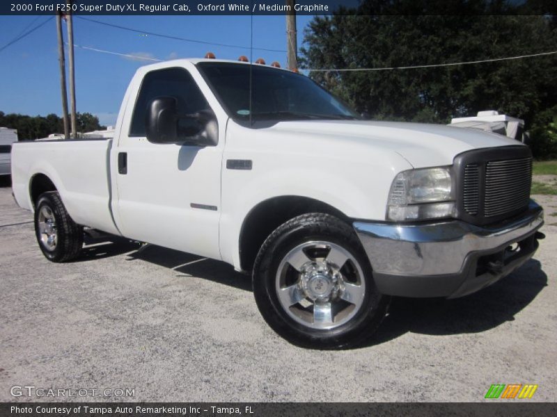 Oxford White / Medium Graphite 2000 Ford F250 Super Duty XL Regular Cab