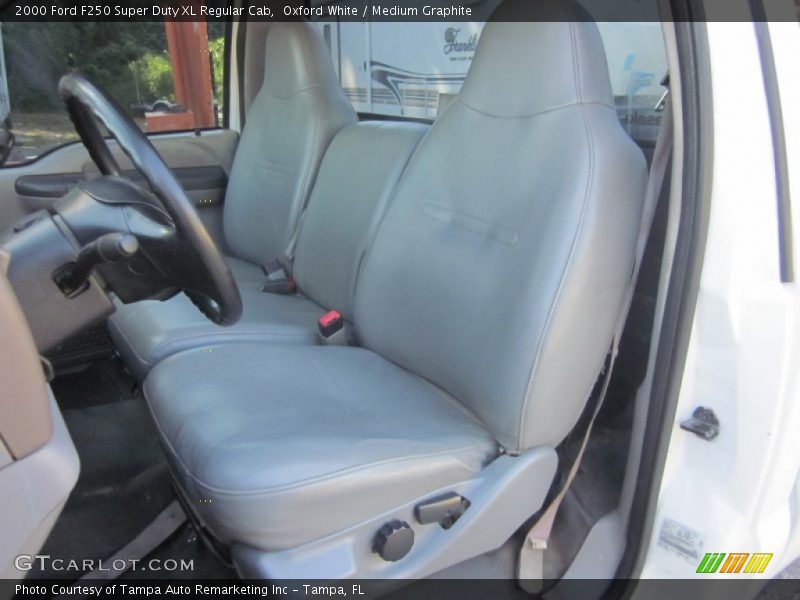 Oxford White / Medium Graphite 2000 Ford F250 Super Duty XL Regular Cab