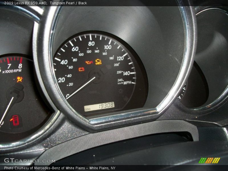 Tungsten Pearl / Black 2009 Lexus RX 350 AWD