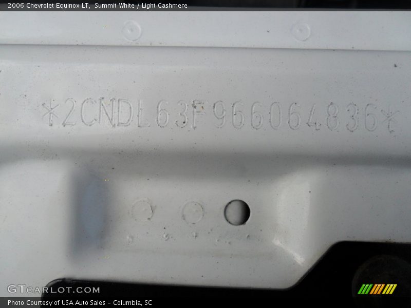 Summit White / Light Cashmere 2006 Chevrolet Equinox LT