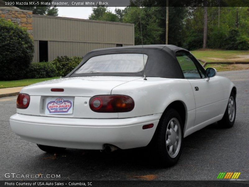 Crystal White / Black 1990 Mazda MX-5 Miata Roadster