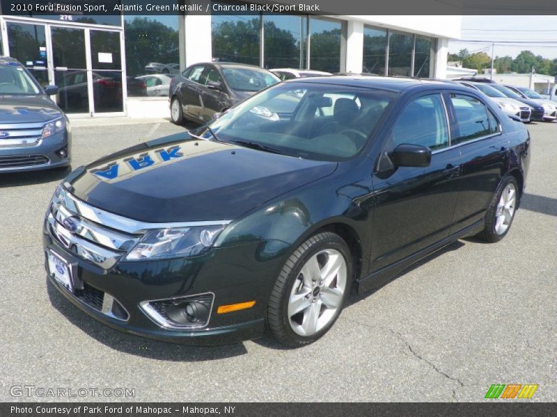 Atlantis Green Metallic / Charcoal Black/Sport Black 2010 Ford Fusion Sport