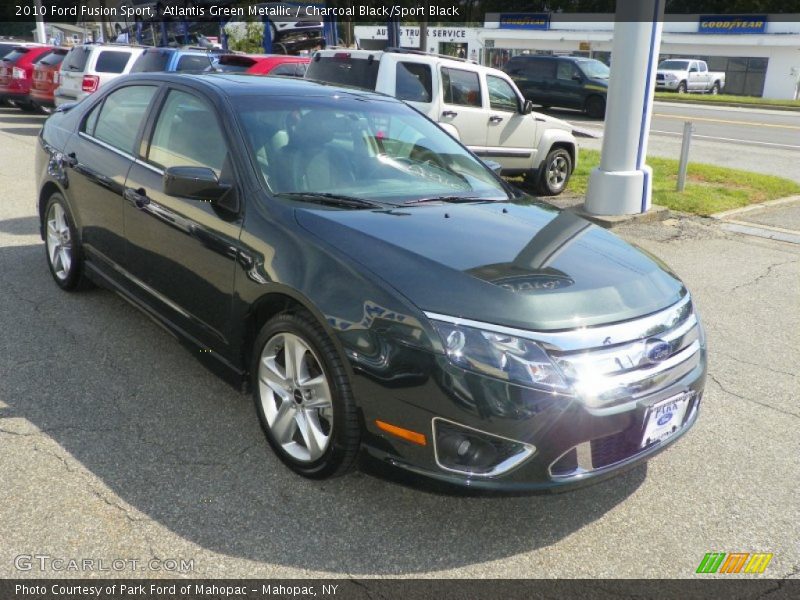 Atlantis Green Metallic / Charcoal Black/Sport Black 2010 Ford Fusion Sport