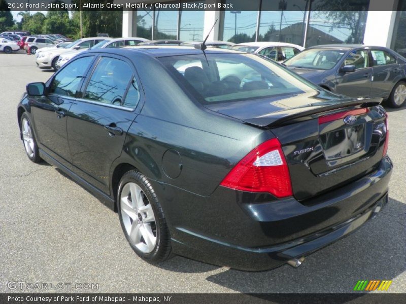 Atlantis Green Metallic / Charcoal Black/Sport Black 2010 Ford Fusion Sport