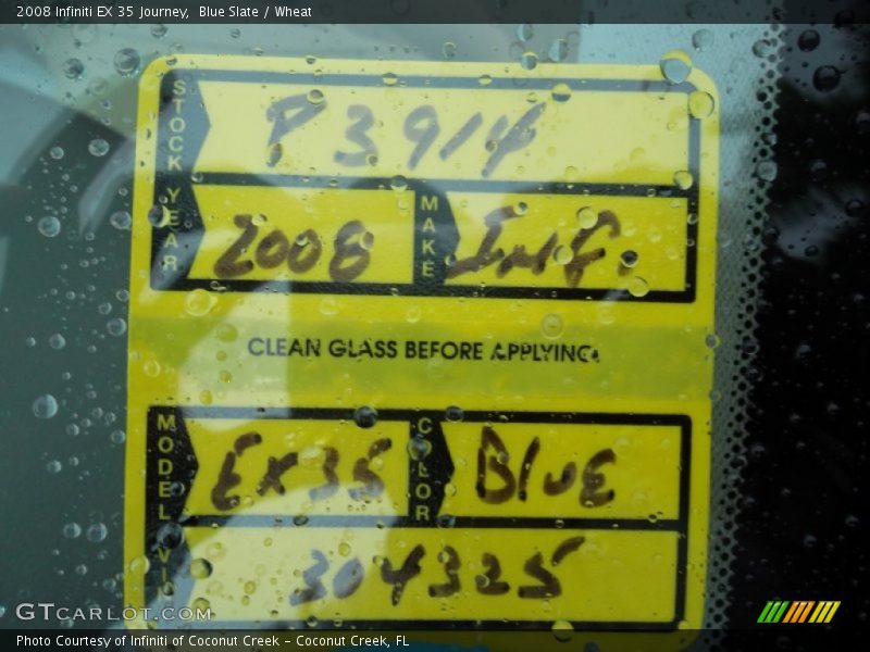 Blue Slate / Wheat 2008 Infiniti EX 35 Journey
