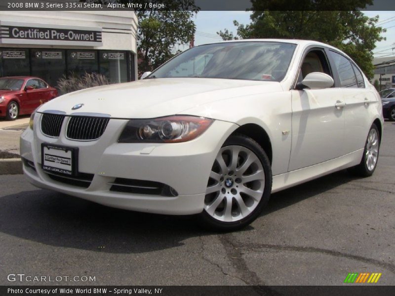 Alpine White / Beige 2008 BMW 3 Series 335xi Sedan