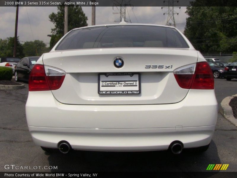 Alpine White / Beige 2008 BMW 3 Series 335xi Sedan