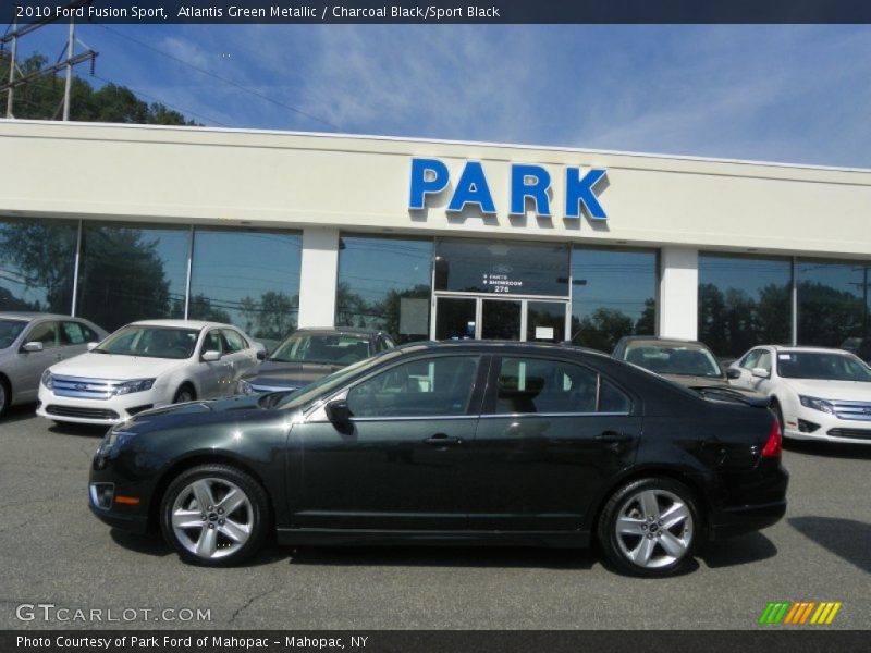 Atlantis Green Metallic / Charcoal Black/Sport Black 2010 Ford Fusion Sport