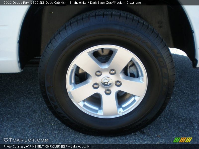 Bright White / Dark Slate Gray/Medium Graystone 2011 Dodge Ram 1500 SLT Quad Cab 4x4