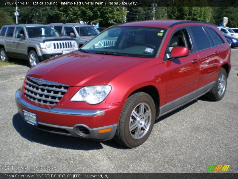 Inferno Red Crystal Pearl / Pastel Slate Gray 2007 Chrysler Pacifica Touring