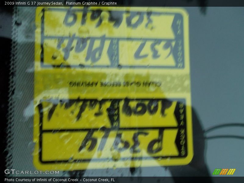 Platinum Graphite / Graphite 2009 Infiniti G 37 Journey Sedan