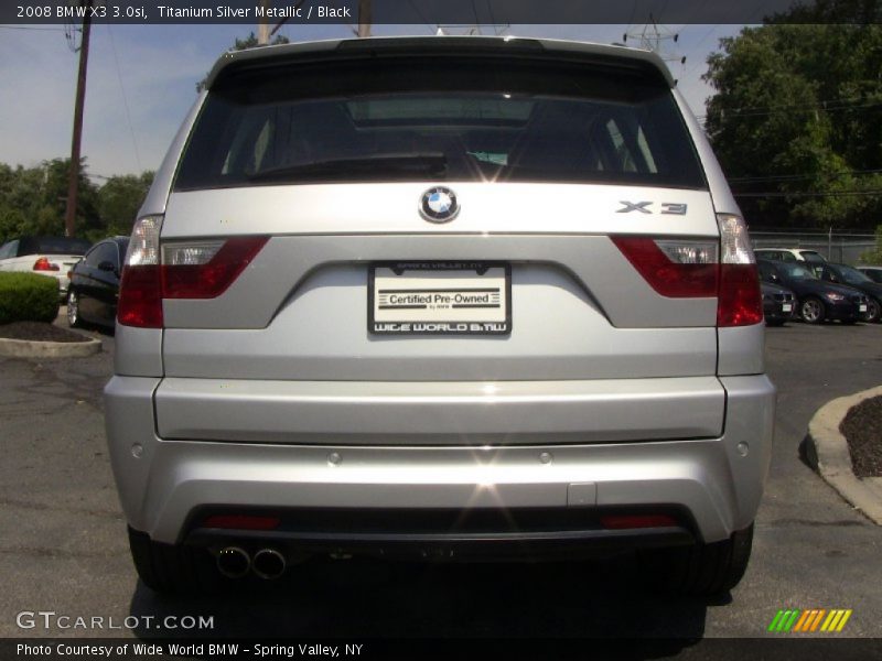 Titanium Silver Metallic / Black 2008 BMW X3 3.0si
