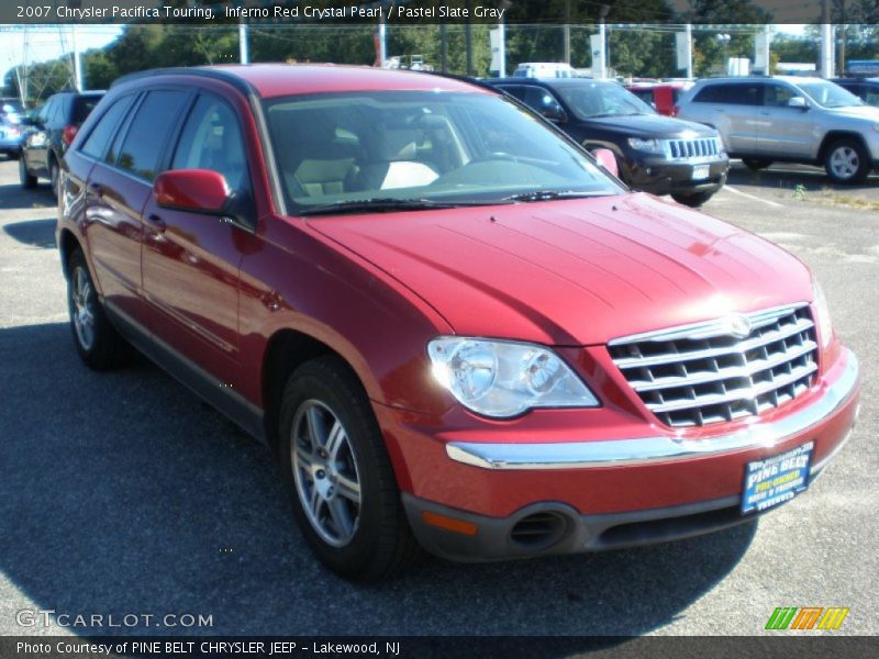 Inferno Red Crystal Pearl / Pastel Slate Gray 2007 Chrysler Pacifica Touring