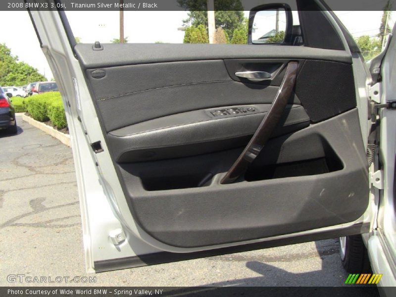 Titanium Silver Metallic / Black 2008 BMW X3 3.0si
