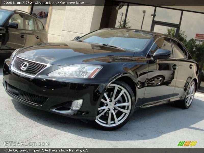Obsidian Black / Cashmere Beige 2008 Lexus IS 250