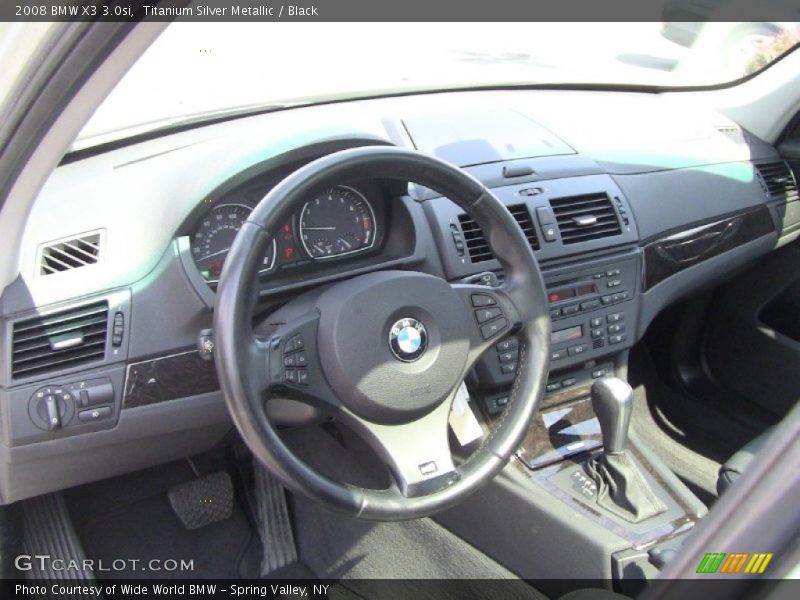 Titanium Silver Metallic / Black 2008 BMW X3 3.0si