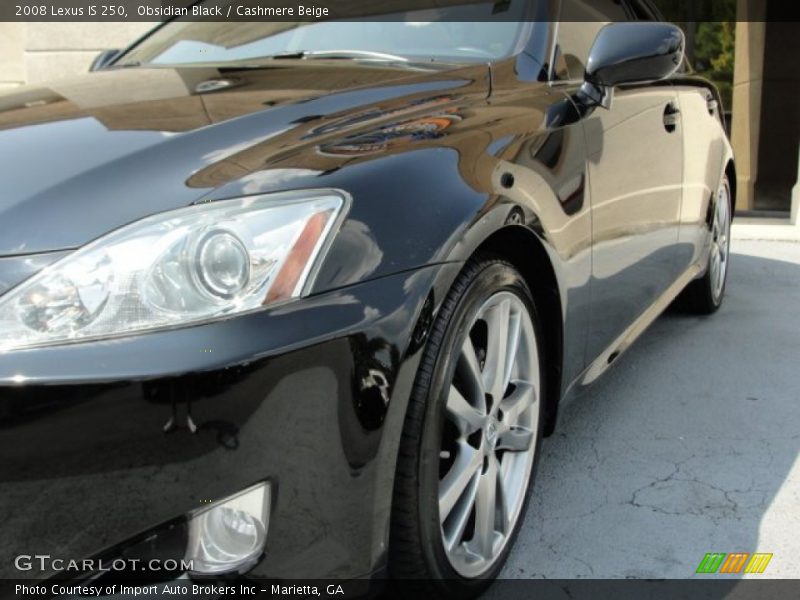 Obsidian Black / Cashmere Beige 2008 Lexus IS 250