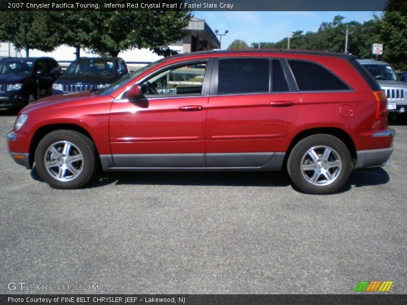 Inferno Red Crystal Pearl / Pastel Slate Gray 2007 Chrysler Pacifica Touring