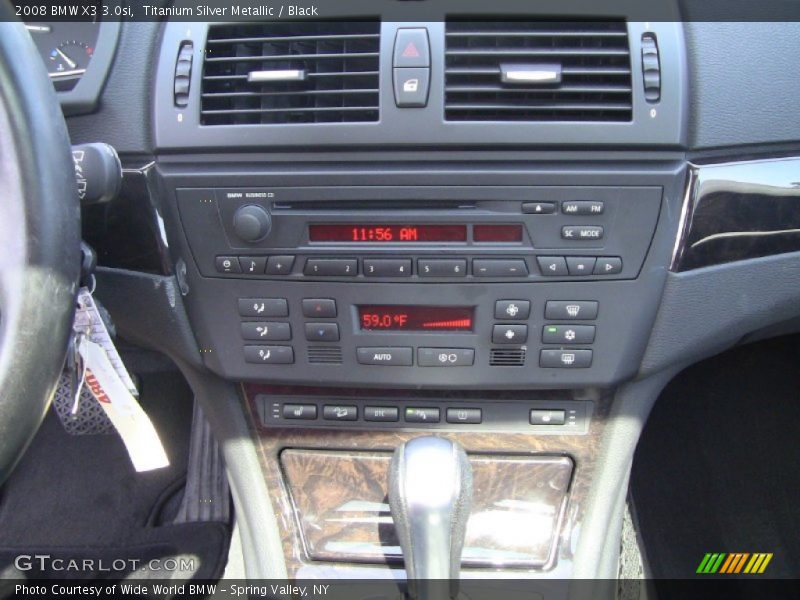 Titanium Silver Metallic / Black 2008 BMW X3 3.0si