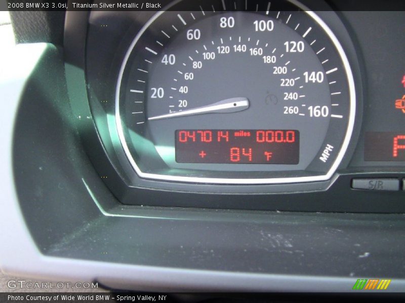 Titanium Silver Metallic / Black 2008 BMW X3 3.0si