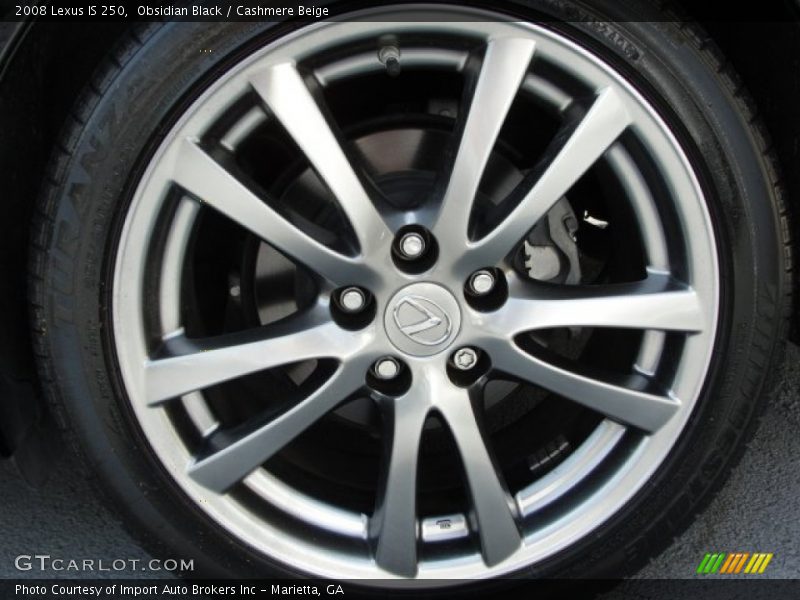 Obsidian Black / Cashmere Beige 2008 Lexus IS 250