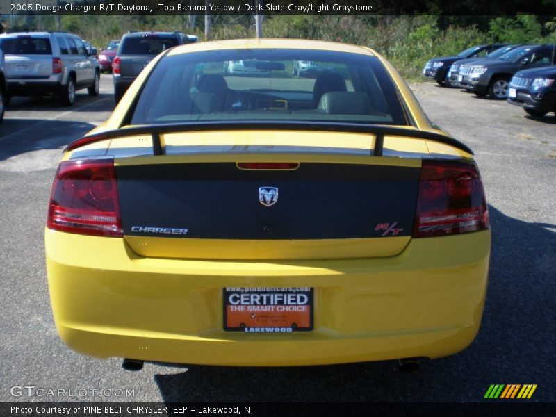 Top Banana Yellow / Dark Slate Gray/Light Graystone 2006 Dodge Charger R/T Daytona