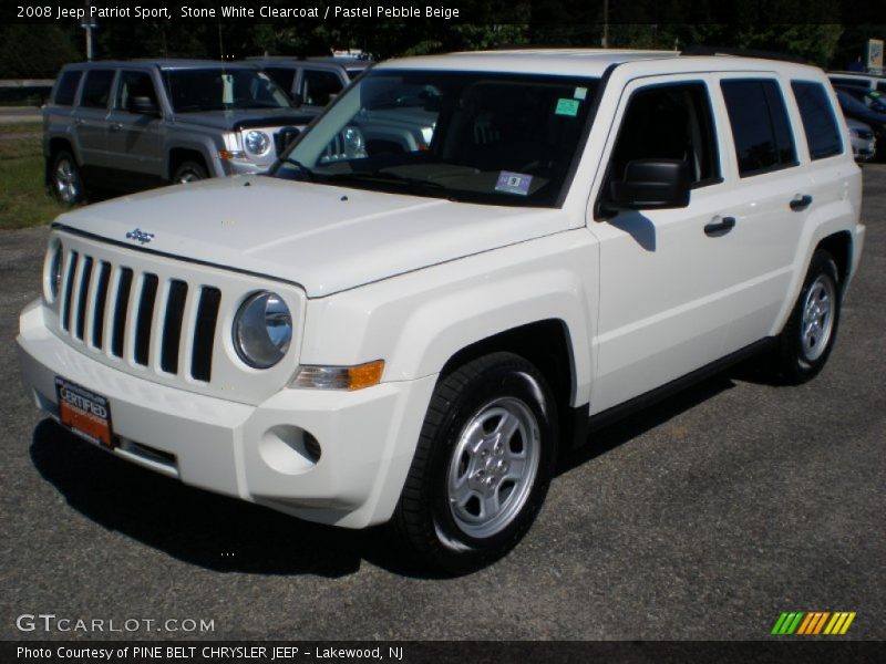 Stone White Clearcoat / Pastel Pebble Beige 2008 Jeep Patriot Sport