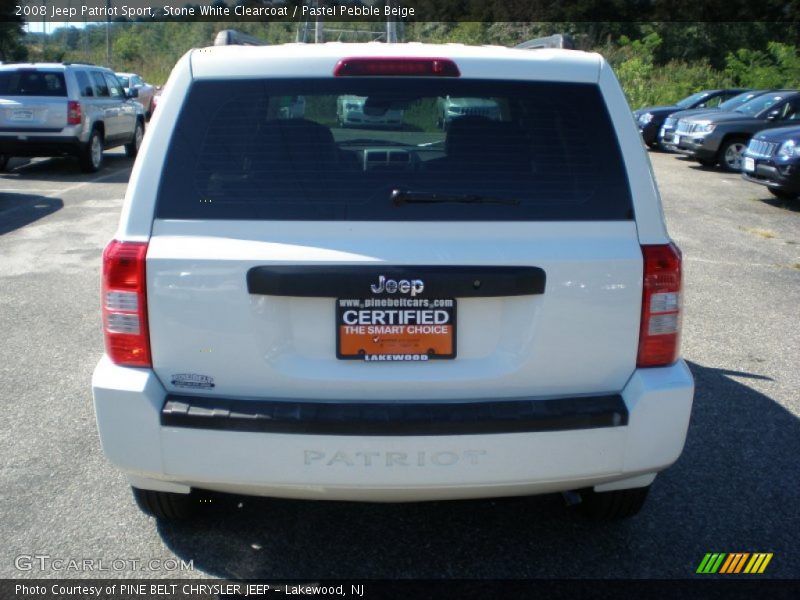 Stone White Clearcoat / Pastel Pebble Beige 2008 Jeep Patriot Sport