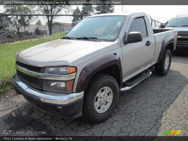 Silver Birch Metallic / Very Dark Pewter 2004 Chevrolet Colorado LS Regular Cab 4x4