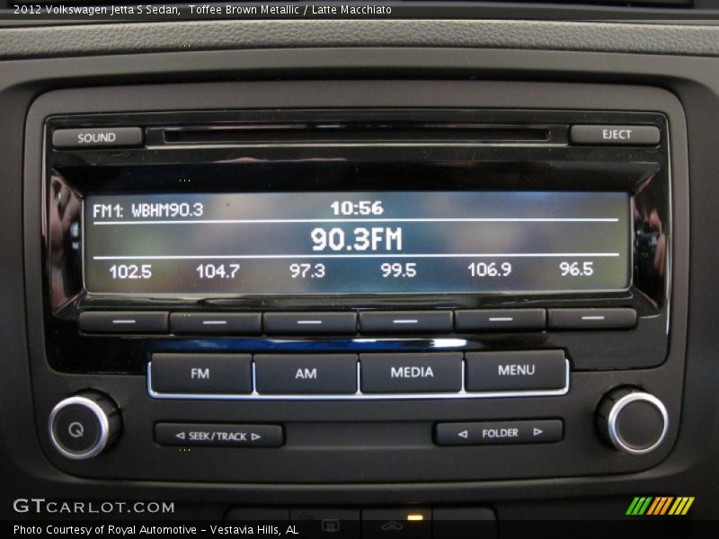 Toffee Brown Metallic / Latte Macchiato 2012 Volkswagen Jetta S Sedan