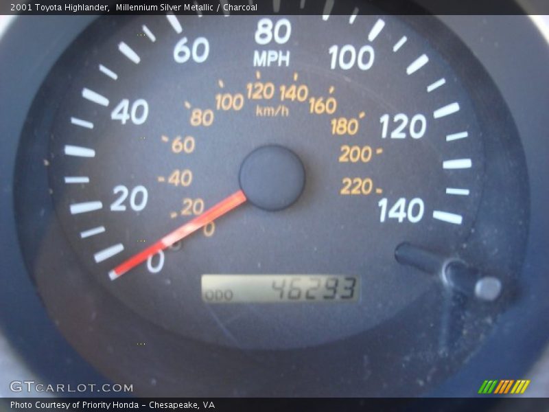 Millennium Silver Metallic / Charcoal 2001 Toyota Highlander