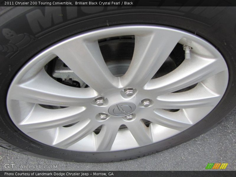 Brilliant Black Crystal Pearl / Black 2011 Chrysler 200 Touring Convertible