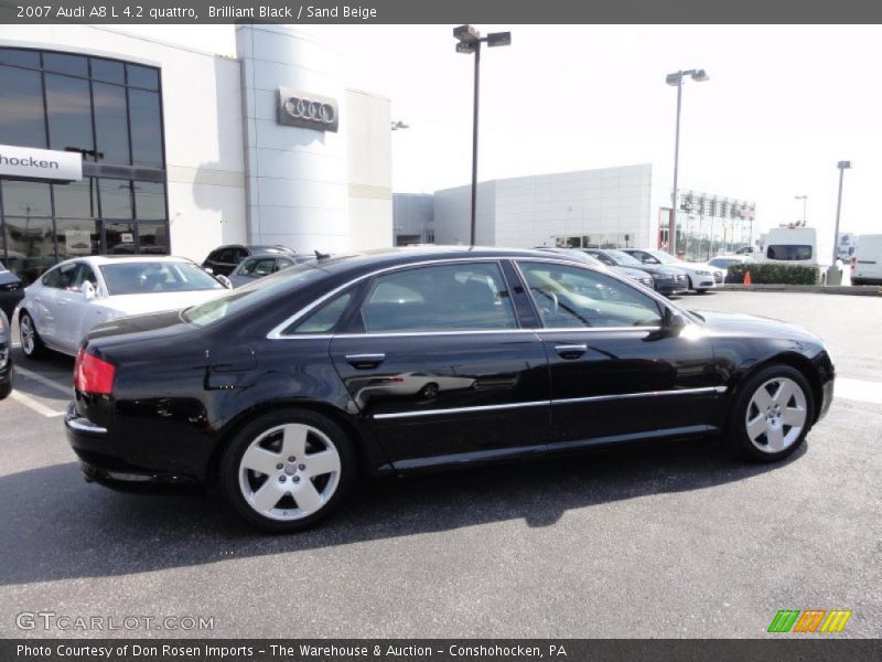 Brilliant Black / Sand Beige 2007 Audi A8 L 4.2 quattro