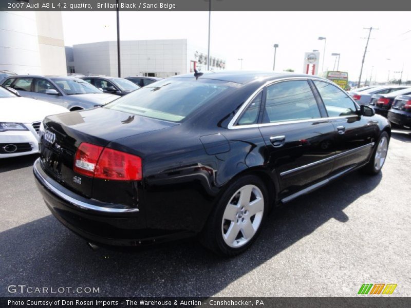 Brilliant Black / Sand Beige 2007 Audi A8 L 4.2 quattro