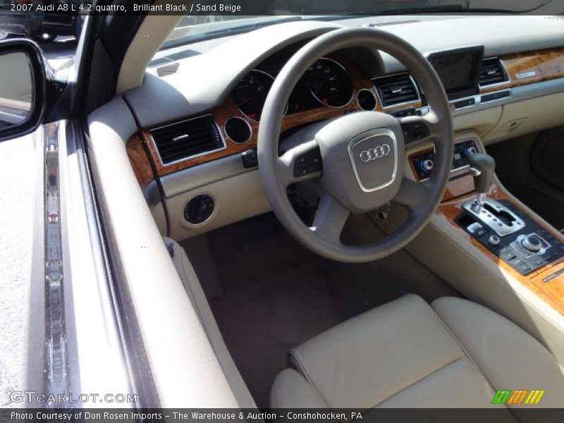 Brilliant Black / Sand Beige 2007 Audi A8 L 4.2 quattro