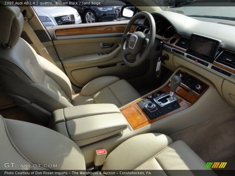 Brilliant Black / Sand Beige 2007 Audi A8 L 4.2 quattro
