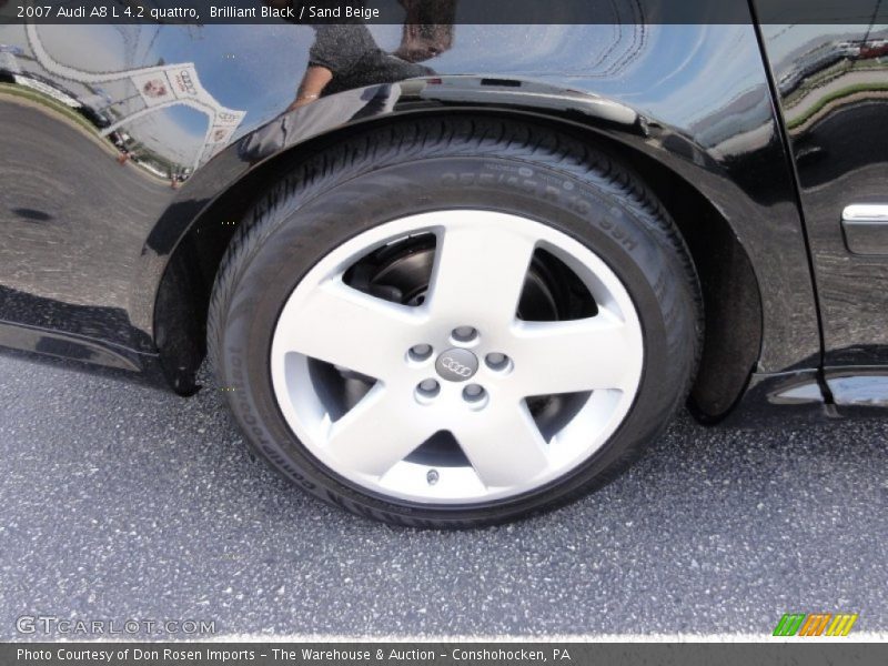 Brilliant Black / Sand Beige 2007 Audi A8 L 4.2 quattro