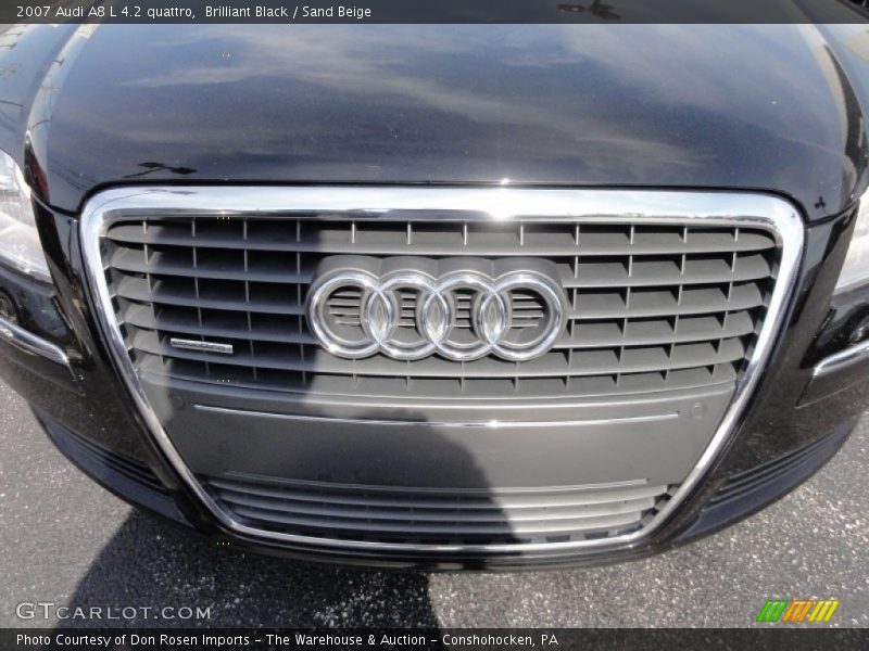 Brilliant Black / Sand Beige 2007 Audi A8 L 4.2 quattro